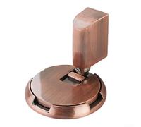 Storm Butée de porte pour intérieur robuste avec deux options de montage sans trou et vis, hauteur réglable pour compatibilité entre les portes (bronze rouge)