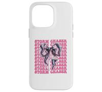 Storm Chaser Storm Chasing Tornado Girl Coquette Bow Rose Coque pour iPhone 14 Pro Max