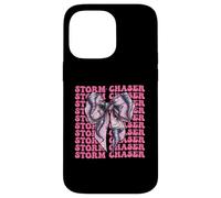 Storm Chaser Storm Chasing Tornado Girl Coquette Bow Rose Coque pour iPhone 14 Pro Max