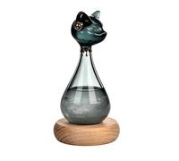 Storm Glass - 7x7x12cm (350g) Glass | Cat Shape Weather Forecast Bottle