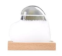 Storm Glass Barometer en Forme de Coeur, Prévisions Météo Créatives Style Nordique Décoration Bouteille en Verre Verre Tempête, Bouteille Décorative à la Maison, Cadeau de Saint Valentin (blanc)