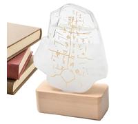 Storm Glass - Bouteille en verre avec motif oracle, compteur liquide de station météo | Base de bouteille d'eau pour prédire la météo, table de Noël, grand modèle, base lumineuse, artisanale