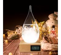 Storm Glass Verre tempête Stations météorologiques Goutte d'eau Prédicteur météo Prévisions Utilisé pour la décoration de Bureau à la Maison et au Bureau - Cadeau d'anniversaire noël (XXL)