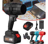 Storm Industries Jet Blower, Turbo Jet Blower, Cordless Turbo Super Power Air Duster, Jetpro Maxx Portable Jet Blower, Cordless Turbo Jet Blower, Portable Handheld Mini Violent Dust Blower (Black)