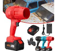 Storm Industries Jet Blower, Turbo Jet Blower, Cordless Turbo Super Power Air Duster, Jetpro Maxx Portable Jet Blower, Cordless Turbo Jet Blower, Portable Handheld Mini Violent Dust Blower (Red)