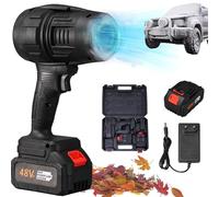 Storm Industries - Souffleur d'air turbo sans fil Super Power - Pour nettoyer la poussière de voiture, le déneigement, le barbecue (noir)