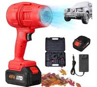 Storm Industries - Souffleur d'air turbo sans fil Super Power - Pour nettoyer la poussière de voiture, le déneigement, le barbecue (rouge)
