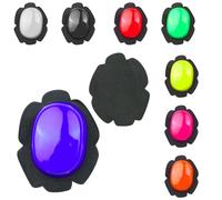 STORM Slider pour Genoux pour Moto - Protections Professionnelles pour Combinaisons en Cuir - Sliders de Course à Haute Résistance avec Fermeture à Sangle Renforcée (Bleu)