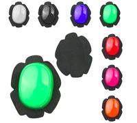 STORM Slider pour Genoux pour Moto - Protections Professionnelles pour Combinaisons en Cuir - Sliders de Course à Haute Résistance avec Fermeture à Velcro Renforcée (Vert)