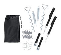 Stormband Store - Kit complet avec piquets en spirale, cordes de tempête, ressorts de traction 8 crochets - Protection contre les tempêtes pour auvent de camping-car et auvent - Avec sac - Compatible