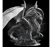 Stormborn - Figurine en résine à peindre, Univers de Stormborg - Frost Dragon (13 + 1 base) - 372.61 x 173.25 x 177.78 mm + socle 113.66 x 128.69 x 29.22 mm - Peinture - Adulte - Non pliable