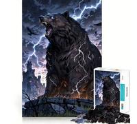 Stormbreaker︰ La colère de l'ours Tonnerre Puzzle de 1000 pièces pour Adolescents Puzzle Solid Logic Jeu de logique Calme et Amusant Découpe de précision Cadeau de Noël 50x75cm