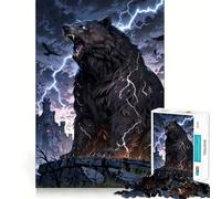 Stormbreaker︰ Le Puzzle de 1000 Pièces La Colère de l'ours Tonnerre pour Adolescents Jeu de logique Claire Passe-Temps Calme Découpe Parfaite Cadeau Classique 38x26cm