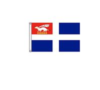 Stormflag Drapeau SAINT MALO 90x150cm Drapeau de Saint Malo 3x5ft polyester 90g avec œillets et Double couture