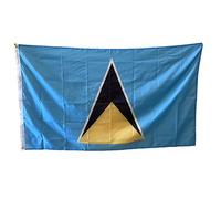 Stormflag Drapeau Sainte Lucie 3x5ft Drapeau saint-lucien 90cmx150cm 100% polyester avec deux oeillets et deux coutures.