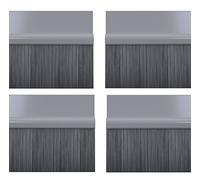 Stormguard 02 Am0041000gr BDS Autocollant en bas de la porte brosse Boudin d'étanchéité, gris, 1 m, Lot de 4 pièces