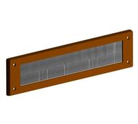STORMGUARD 06SR0150000B Couvercle de brosse interne en PVC pour boîte aux lettres, marron, aluminium, dimensions 335 mm x 75 mm