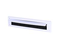 STORMGUARD 06SR0160000W Couvercle intérieur anti-courants d'air pour boîte aux lettres avec brosses et rabat - PVC blanc