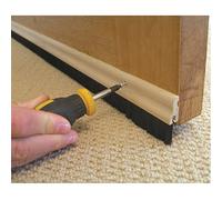 STORMGUARD 838 mm 02SR0320838WO Bas Brosse Boudin de Porte - Bois, Noir