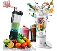 STORMIX BLENDER - Blender Portable Sans Fil - 6 Lames Acier Inoxydable - 150W Puissant & Rapide - Smoothies, Shakers, Glace Pilée - 600ml - USB-C Rechargeable - Auto-Nettoyage - Design Élégant