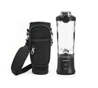 STORMIX Pack Blender Portable & Pochette Isotherme - Mixeur Puissant 150W - 6 Lames Inox - Smoothies, Shakers, Glace Pilée - USB-C Rechargeable - Housse Thermo-Isolante - Transport Facile