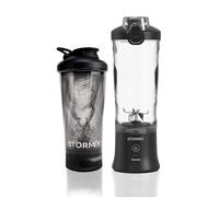 STORMIX Pack Blender & Shaker Électrique - Mixeur Portable 150W - 6 Lames Inox - USB-C Rechargeable - Smoothies, Shakes & Protéines - 600ml - Silencieux - Batterie Longue Durée - Design Compact