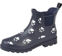 StormWells - Bottes en caoutchouc pour femmes, motif pattes DF2143 (40,5 EU) (Bleu marine)