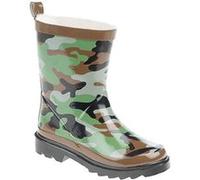 StormWells - Bottes imperméables style camouflage - Enfant (24 EUR) (Vert/Marron/Noir) - UTDF991 Vert/Marron/Noir G