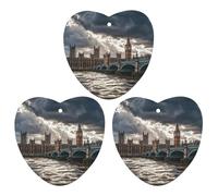 Stormy And Gloomy Weather Lot de 3 désodorisants à suspendre pour voiture, maison, bureau Noir