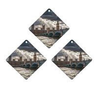 Stormy And Gloomy Weather Lot de 3 désodorisants à suspendre pour voiture, maison, bureau Noir