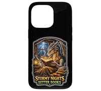 Stormy Night Cozy Dragon lisant Une créature Fantastique Coque pour iPhone 13 Pro