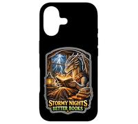 Stormy Night Cozy Dragon lisant Une créature Fantastique Coque pour iPhone 17