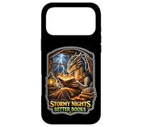 Stormy Night Cozy Dragon lisant Une créature Fantastique Coque pour iPhone 17 Pro Max