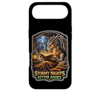 Stormy Night Cozy Dragon lisant Une créature Fantastique Coque pour iPhone Air