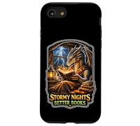 Stormy Night Cozy Dragon lisant Une créature Fantastique Coque pour iPhone SE (2020) / 7/8
