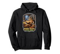 Stormy Night Cozy Dragon lisant Une créature Fantastique Sweat à Capuche
