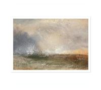 Stormy Sea Breaking On A Shore Joseph Mallord William Turner, impression d'art classique, exposition d'art romantisme, art mural, décoration d'intérieur vintage, A5 (impression uniquement) - 21 x 14,8