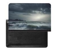Stormy Sea Étui de protection pour passeport avec blocage RFID, porte-carte d'identité, portefeuille de voyage sécurisé pour tickets, cartes de crédit, style, taille unique, Style :, Taille unique
