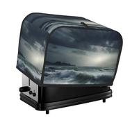 Stormy Sea Housse matelassée pour grille-pain 2 tranches de machine à pain - Housse matelassée anti-poussière pour petit appareil électroménager de cuisine