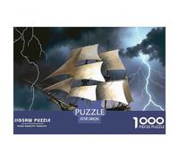 Stormy Ship Sailing Pièces en Carton Solides Idéal pour Entraîner La Pensée Logique, La Mémoire Et La Concentration Pendant Le Temps Libre 38x26cm/1000pcs