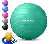 STOROMO Ballon d'exercice, ballon de yoga (avec tutoriel d'exercice), extra épais, antidérapant, peut supporter 1 134 kg, ballon d'entraînement pour la grossesse, l'accouchement et la stabilité de