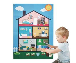 Story Board - Jouet éducatif pour décoration de chambre en feutre, jeu sensoriel éducatif pour , jeu interactif avec coloré | Accueil pièces Playtime Développement des compétences