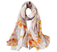STORY OF SHANGHAI Femme Foulard 100% Soie Imprime Floral Colore Grande Echarpe Chale Ultra-Leger Respirant Elegant 175 x 110CM, Multicolore Yyzq01, Taille unique
