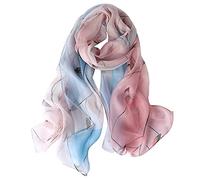 STORY OF SHANGHAI Femme Foulard 100% Soie Imprime Floral Grande Echarpe Châle Ultra-Léger Respirant Elégant 175 * 110CM,XF06