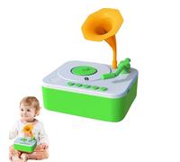 Story Teller Gramophone - Jeu de tourne-disque avec 96 cartes musicales et historiques | Jouet sensoriel pour enfants âgés de 3 ans et plus - Kit de jeu musical éducatif - Jouet d'inspiration rétro