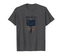 Story Teller Livre Magique Littéraire T-Shirt, Homme, Chiné Foncé, S