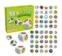 Story Telling Cubes for Kids - 9pcs Educational Storytelling Dice Game | Premium Acrylic Cartoon Pattern Creative Story Cubes, Early Education Table Game to Boost Logical Thinking Vocabulary