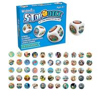 Story Telling Cubes for Kids - 9pcs Educational Storytelling Dice Game | Premium Acrylic Cartoon Pattern Creative Story Cubes, Early Education Table Game to Boost Logical Thinking Vocabulary