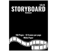 Storyboard Notebook 16:9 - 12 Frames Per Page: Blank Storyboarding Template Sketchbook For Filmmakers, Animators & Creative Storytellers - 150 Pages - 8.5"X11" - White Paper - Ref: En150w12m0