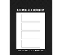 Storyboard Notebook 2.35 120 Pages 8.5x11 4 Panel Page: Storyboard Panel Notebook for Animators, Directors, Filmmakers, Storyboard Artist, TV Producers, Previs Artist, & Cinematographer